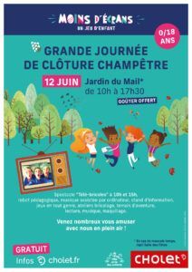 ⭐ Dans mon réseau il y a... ⭐
MOINS D’ÉCRAN , UN JEU D'ENFANT  Journée de clôture ! 8ème édition
robot pédagogique, musique assistée par ordinateur, spectacles, ateliers, lecture musicale... …
📅12 juin 10h à 17h30 
📍 #CHOLET
>> + d'infos buff.ly/4aRtd7D