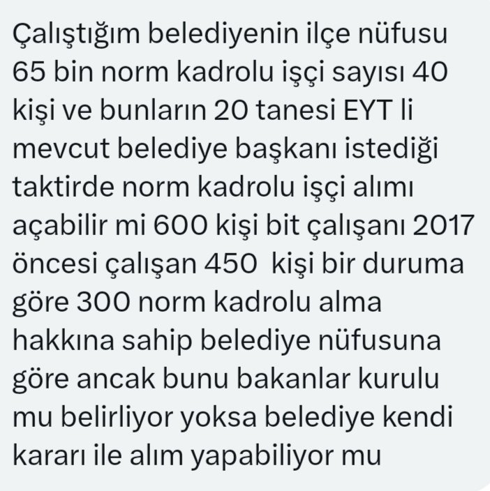 Her belediyenin norm kadro sayısını ve boş kadro sayısını sayıştay raporlarından öğrenebilirsiniz. 

Boş norm kadroya şirket işçisini ya da taşeron işçiyi alma yetkisi belediye başkanlığının yetkisinde. İsterse bütün boş norm kadroyu doldurabilir. 

Fakat boş norm kadro yeri boş