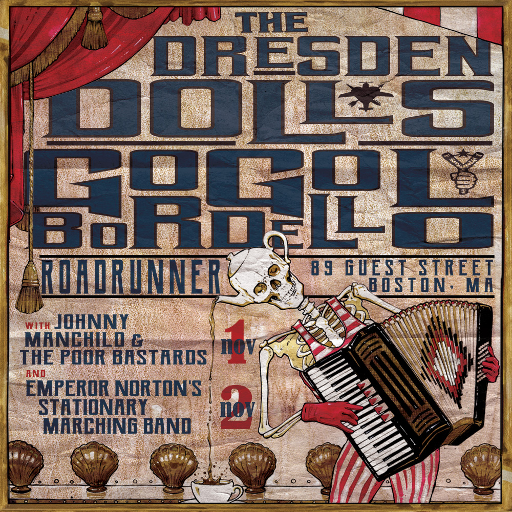 The Dresden Dolls (@dresdendolls) on Twitter photo BOSTON, WE ARE COMING HOME.
♥️🎹🥁🔥♥️
Two shows this fall in Boston at the beautiful <a href="/roadrunnerbos/">Roadrunner</a> with our old friends <a href="/GogolBordello/">Gogol Bordello</a> from NYC...with Emperor Norton / <a href="/ENSMB/">Emperor Norton</a> & <a href="/johnnymanchild/">Johnny Manchild & the Poor Bastards</a> from NYC. Tickets on sale to the public this Friday at 10 am BOSTON, WE ARE COMING HOME.
♥️🎹🥁🔥♥️
Two shows this fall in Boston at the beautiful <a href="/roadrunnerbos/">Roadrunner</a> with our old friends <a href="/GogolBordello/">Gogol Bordello</a> from NYC...with Emperor Norton / <a href="/ENSMB/">Emperor Norton</a> & <a href="/johnnymanchild/">Johnny Manchild & the Poor Bastards</a> from NYC. Tickets on sale to the public this Friday at 10 am