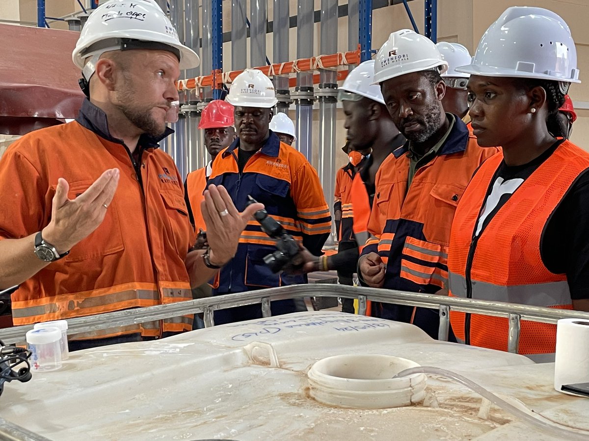 RRM_Ug's tweet photo. Today we delightfully received the Minister of State for Minerals Hon. @PNyamutoro  at  our Makuutu Rare Earth Project- Demonstration Plant. We engaged her and the delegation on the progress of the test works being conducted to inform the mining phase. https://t.co/K2mJ34mr4o