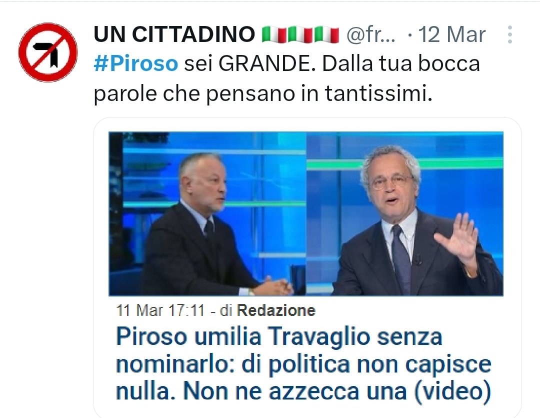 053_Vince's tweet photo. Sarà vero?....🤔....😅🤣😂🤣🤣😂😂🤣😅😅🤣😂😂🤣...ci credo assai🤣😅🤣😂.....ma poi chi cazz'é #Piroso ☹️🤌 https://t.co/srlWXWt7br