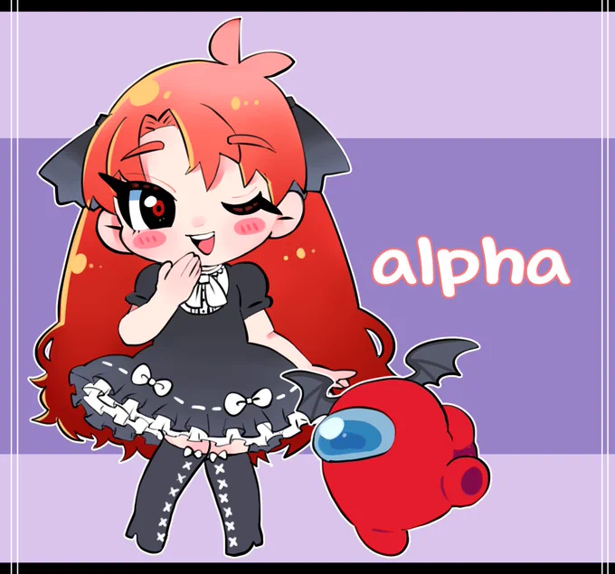 OCの擬人化アルファ#AmongUsOC 