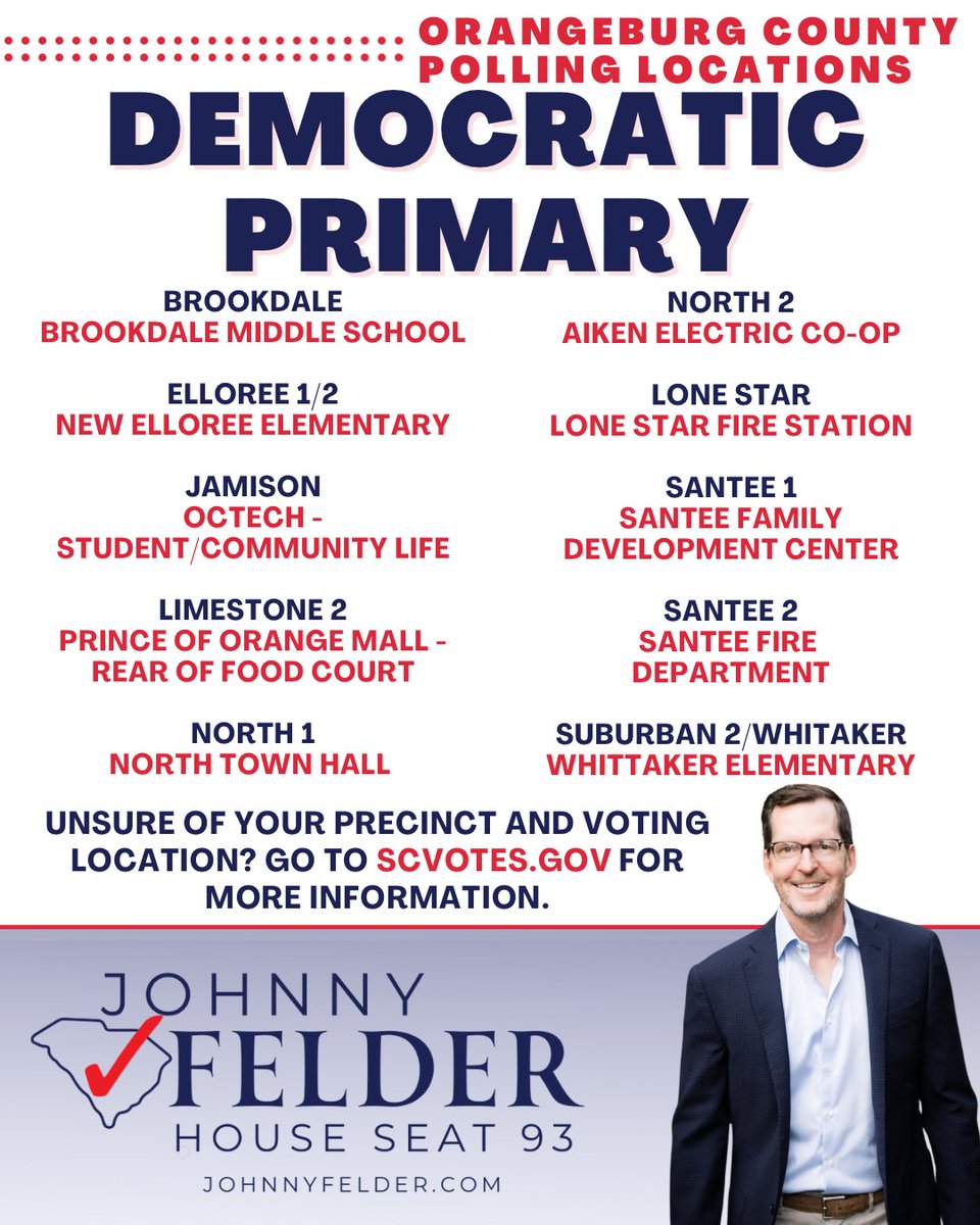 johnny_felder93's tweet photo. 🗳️ Reminder: Tomorrow is the Democratic Primary! Make sure your voice is heard. For voting information, visit https://t.co/9tTGThNKVi. 🇺🇸 #houseseat93 #Felder4house #yourvoice #effectiveleadership #Vote #DemocraticPrimary #Election2024 https://t.co/IXqniI2UkA