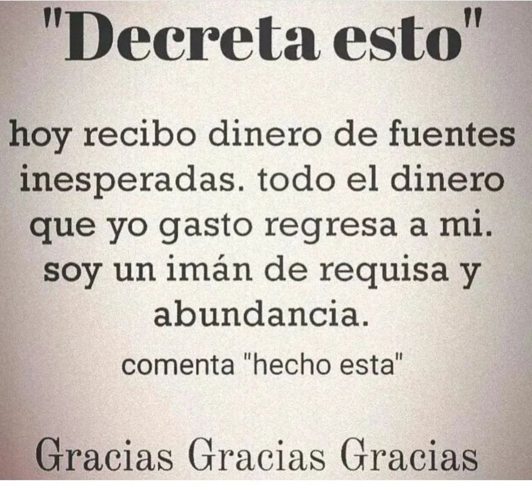 ✨🌟Vibro en Abundancia🌟✨

✨💰Decreta esoto💰✨

🙏💰Decreta: GRACIAS💰🙏