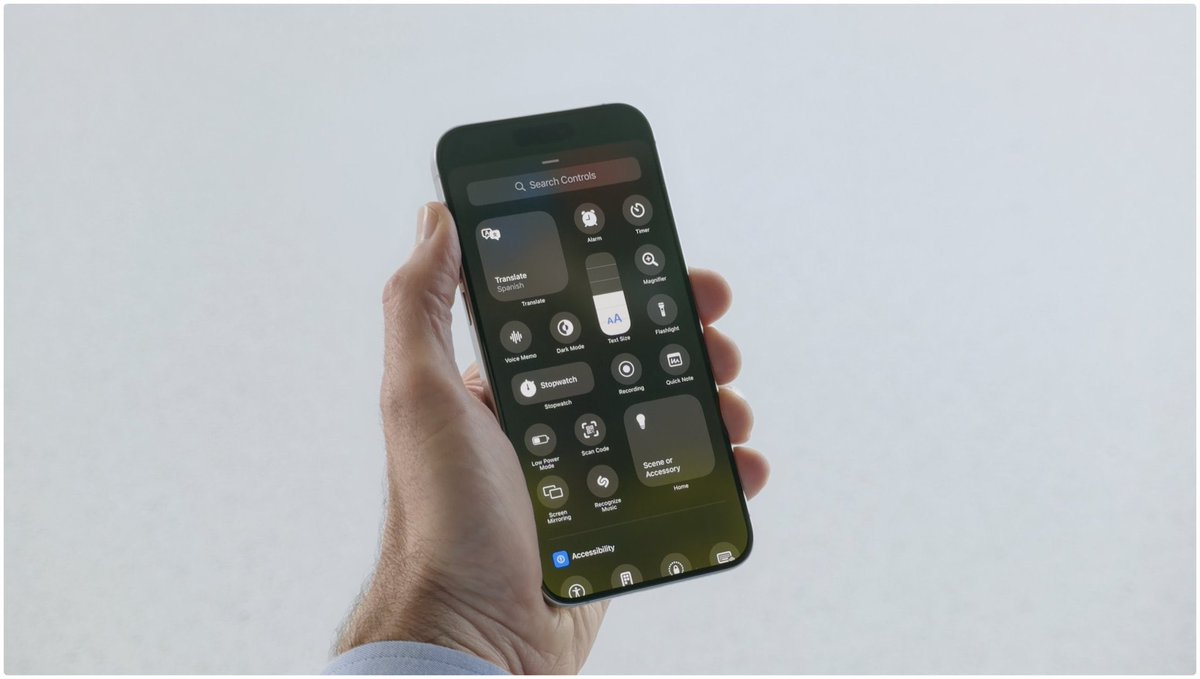 Offical_H_ft's tweet image. تصميم جديد لمركز التحكم 😍.
ويمكنك تخصيصة 🔥.
#WWDC24