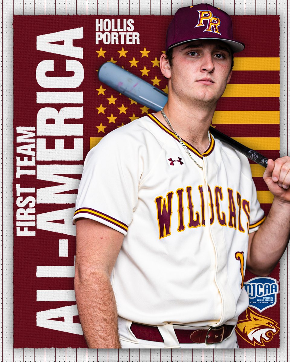 PRCC Athletics (@prccathletics) on Twitter photo An UNREAL 54% of Hollis Porter's hits this season were for extra bases! He finished the year with a single-season record 20 homers to go along with 21 doubles and four triples! For his efforts, the slugger has been named First Team All-America by <a href="/NJCAABaseball/">NJCAA Baseball</a>!
#RRR🐾 An UNREAL 54% of Hollis Porter's hits this season were for extra bases! He finished the year with a single-season record 20 homers to go along with 21 doubles and four triples! For his efforts, the slugger has been named First Team All-America by <a href="/NJCAABaseball/">NJCAA Baseball</a>!
#RRR🐾