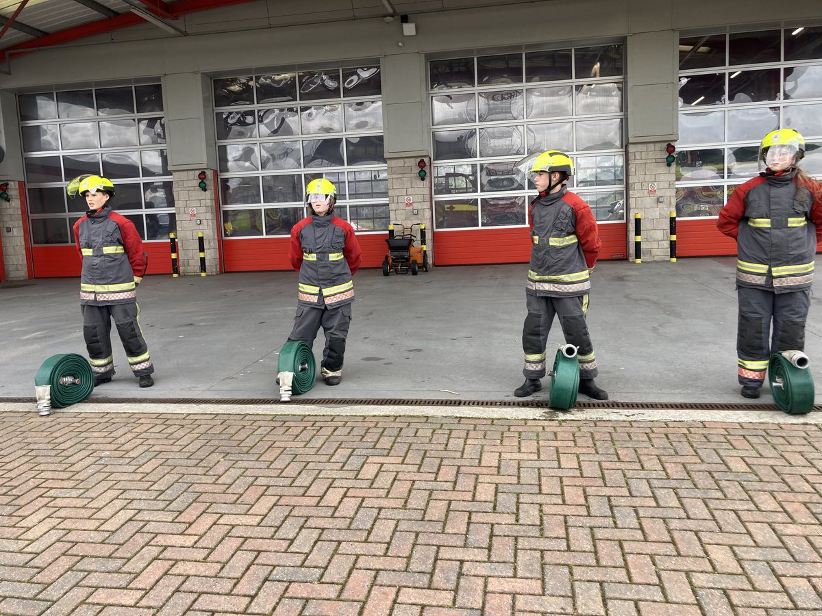 BCSchool1's tweet image. Some of year 9 have been at Buxton fire station today  to start their YES! course. They will be taking part in classroom and 'drill type' activities led by @DerbyshireFRS to improve confidence, self-esteem, and teamwork. #lovelearninglovelife
