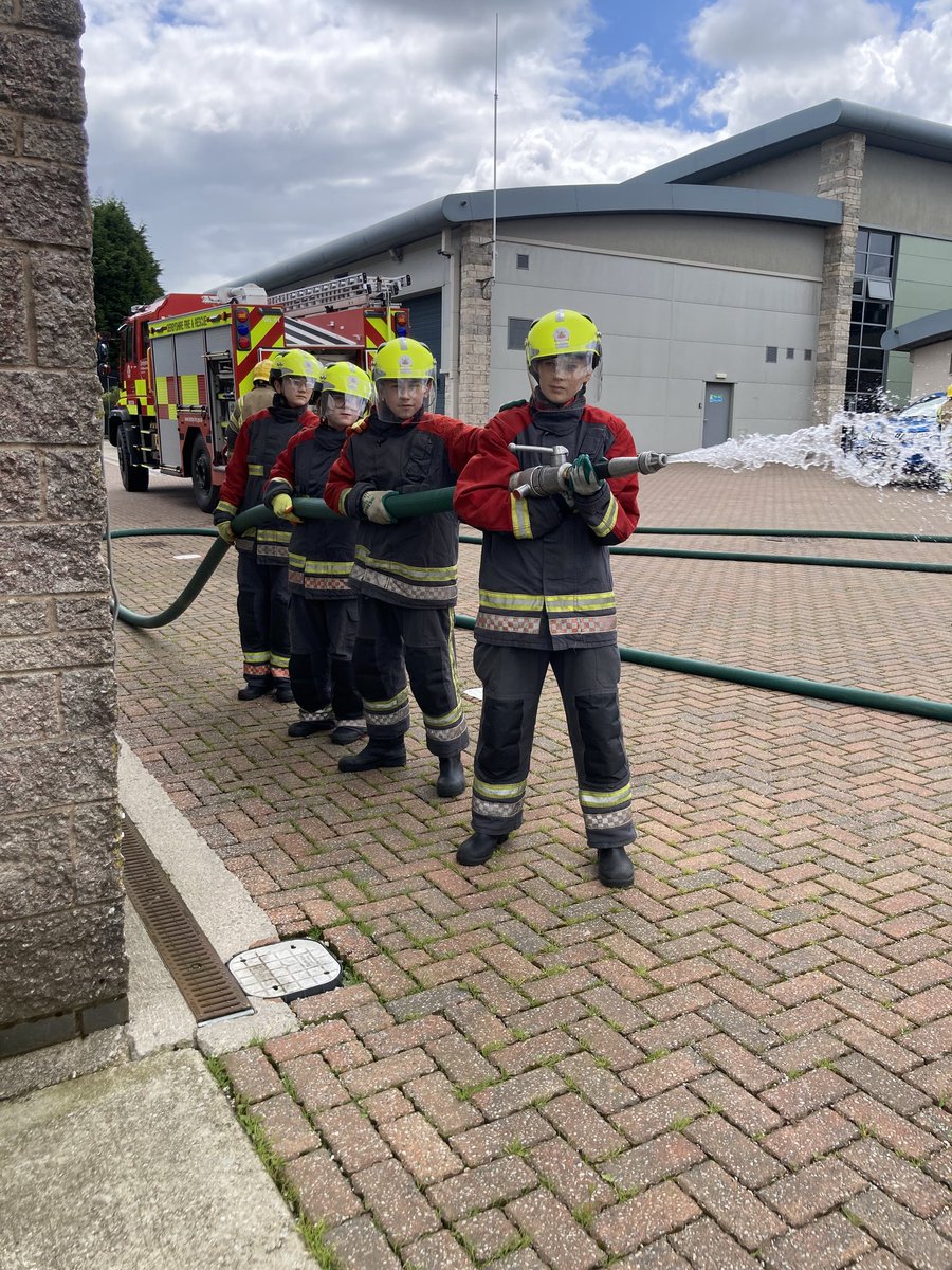 BCSchool1's tweet image. Some of year 9 have been at Buxton fire station today  to start their YES! course. They will be taking part in classroom and 'drill type' activities led by @DerbyshireFRS to improve confidence, self-esteem, and teamwork. #lovelearninglovelife