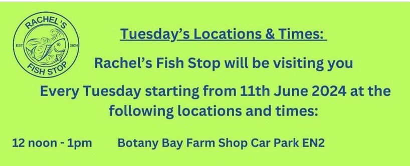 BotanyFarm's tweet image. Exciting news. Fresh Grimsby fish will be available at Botany Bay Farm shop, every Tuesday 11am - 12 noon