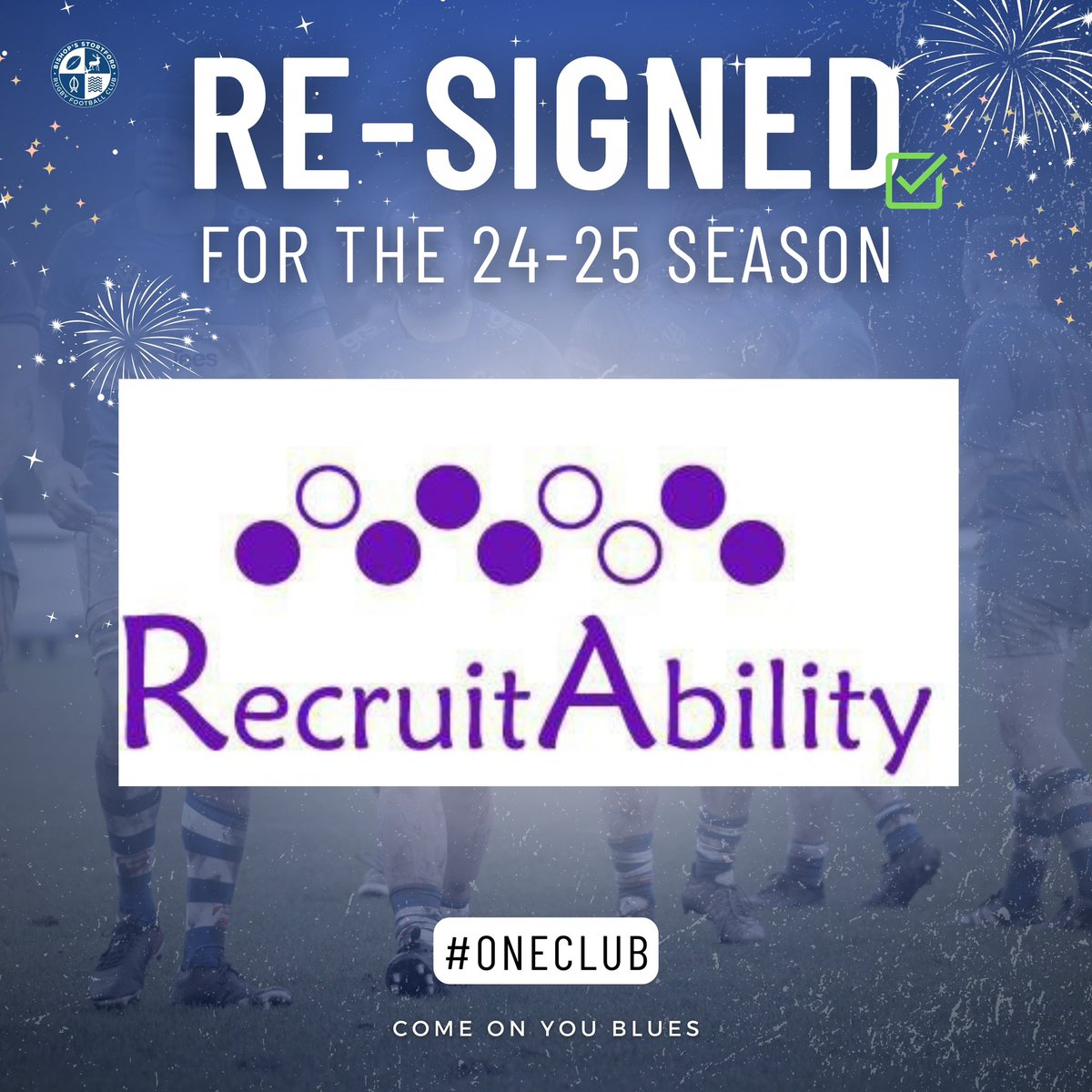 Thanks to <a href="/RecruitAbility/">RecruitAbility</a> for re-signing for the new season!💙🤍#Oneclub