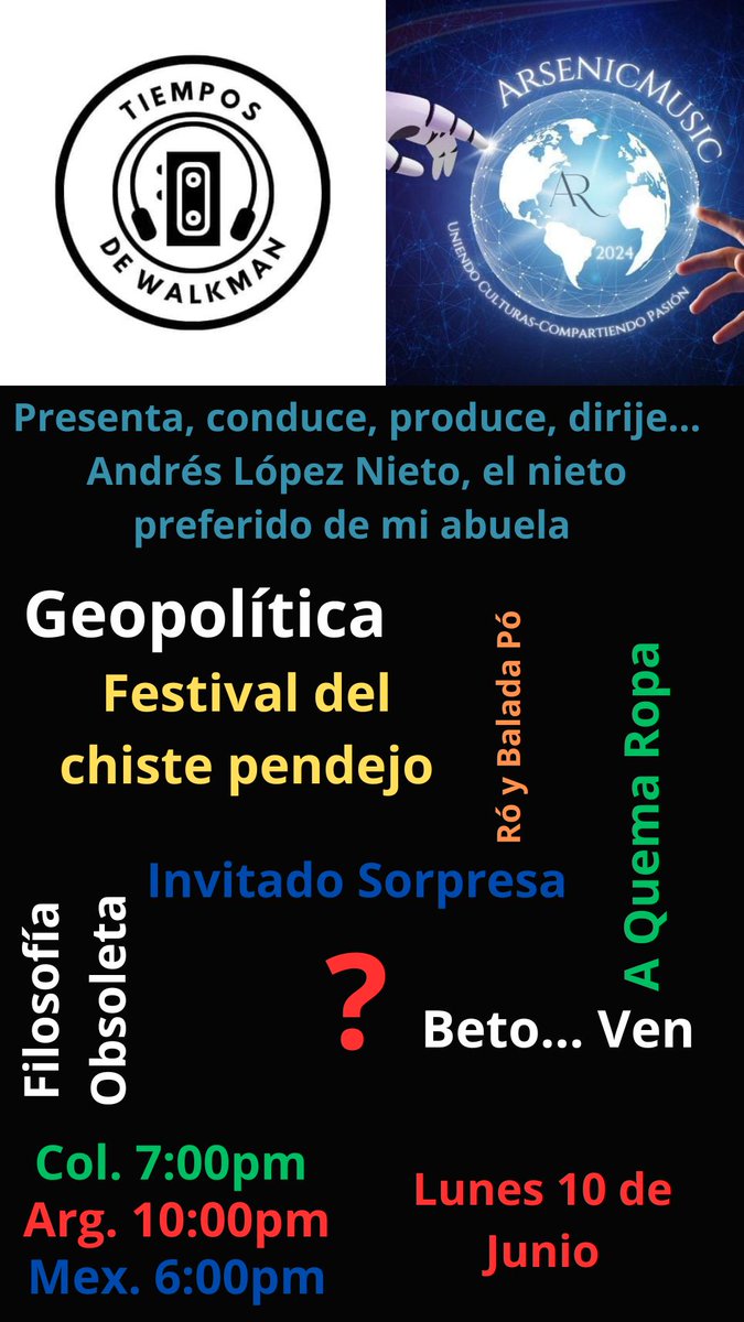 AndrsLpezNieto2's tweet image. arsenicmusiconline.blogspot.com/?m=0

#radioapple #RadioMusic #Radiolisten #radio