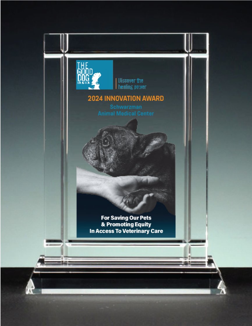 AMC was honored to receive <a href="/GoodDogTherapy/">The Good Dog Foundation</a>'s 2024 Innovation Award for saving pets and promoting equity in access to veterinary care at their gala last week. Thank you for this tremendous recognition! 💙