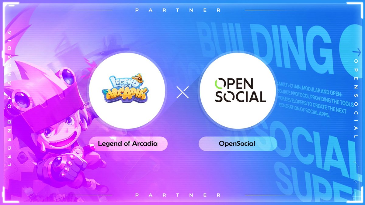 LOA 🤝 OpenSocial

Introducing our new RuneQuest Partner, 
<a href="/OpenSocialLabs/">OpenSocial</a> ⚔️

OpenSocial is a multichain SocialFi infrastructure protocol that empowers builders, through composable social app modules such as newsfeed, chatroom, voting, tribes, and more!