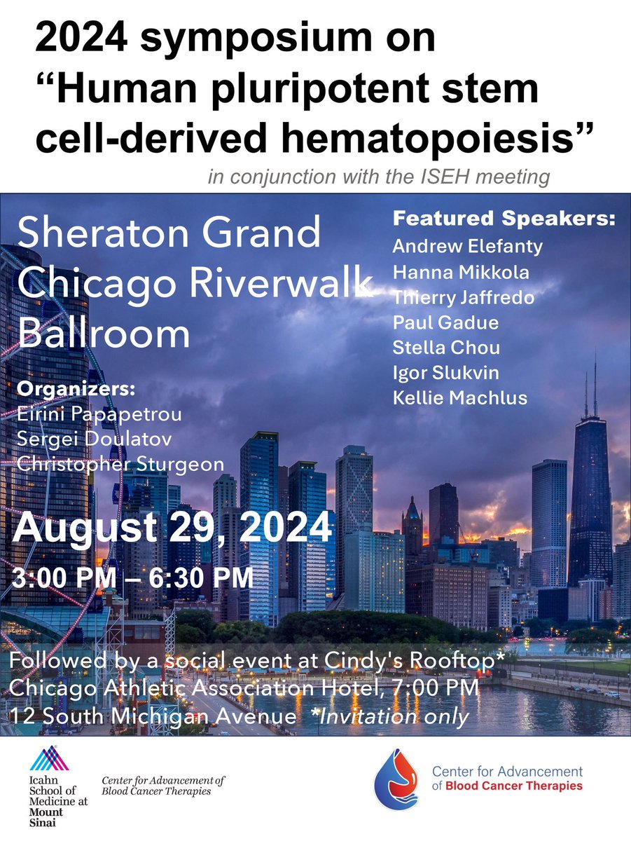 Eirini Papapetrou, MD, PhD (@papapetroumdphd) on Twitter photo 💥Only one month left to submit an abstract for the 3rd iPSC-hematopoiesis symposium August 29 2024 in Chicago! Register and submit abstract to be considered for a short talk here: bit.ly/iPSCISEH2024 <a href="/Doulatov_lab/">Sergei Doulatov</a> <a href="/Dr_Sturgeon/">Chris Sturgeon</a> <a href="/ISEHSociety/">ISEH</a> #iPSCLove 💥Only one month left to submit an abstract for the 3rd iPSC-hematopoiesis symposium August 29 2024 in Chicago! Register and submit abstract to be considered for a short talk here: bit.ly/iPSCISEH2024 <a href="/Doulatov_lab/">Sergei Doulatov</a> <a href="/Dr_Sturgeon/">Chris Sturgeon</a> <a href="/ISEHSociety/">ISEH</a> #iPSCLove