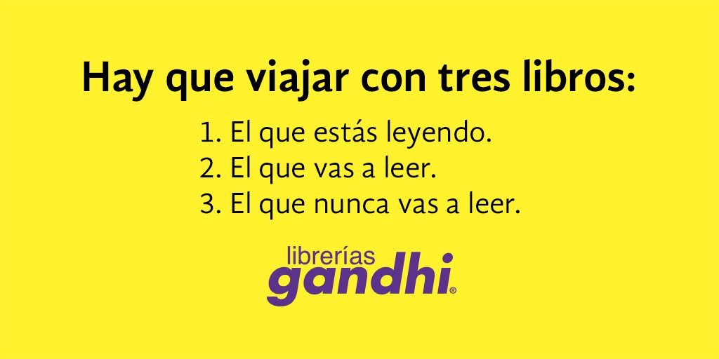 LibreriasGandhi's tweet photo. RT si tú también pasas a Gandhi antes de irte de vacaciones. #NosVemosEnGandhi https://t.co/xmzXCDvv5G