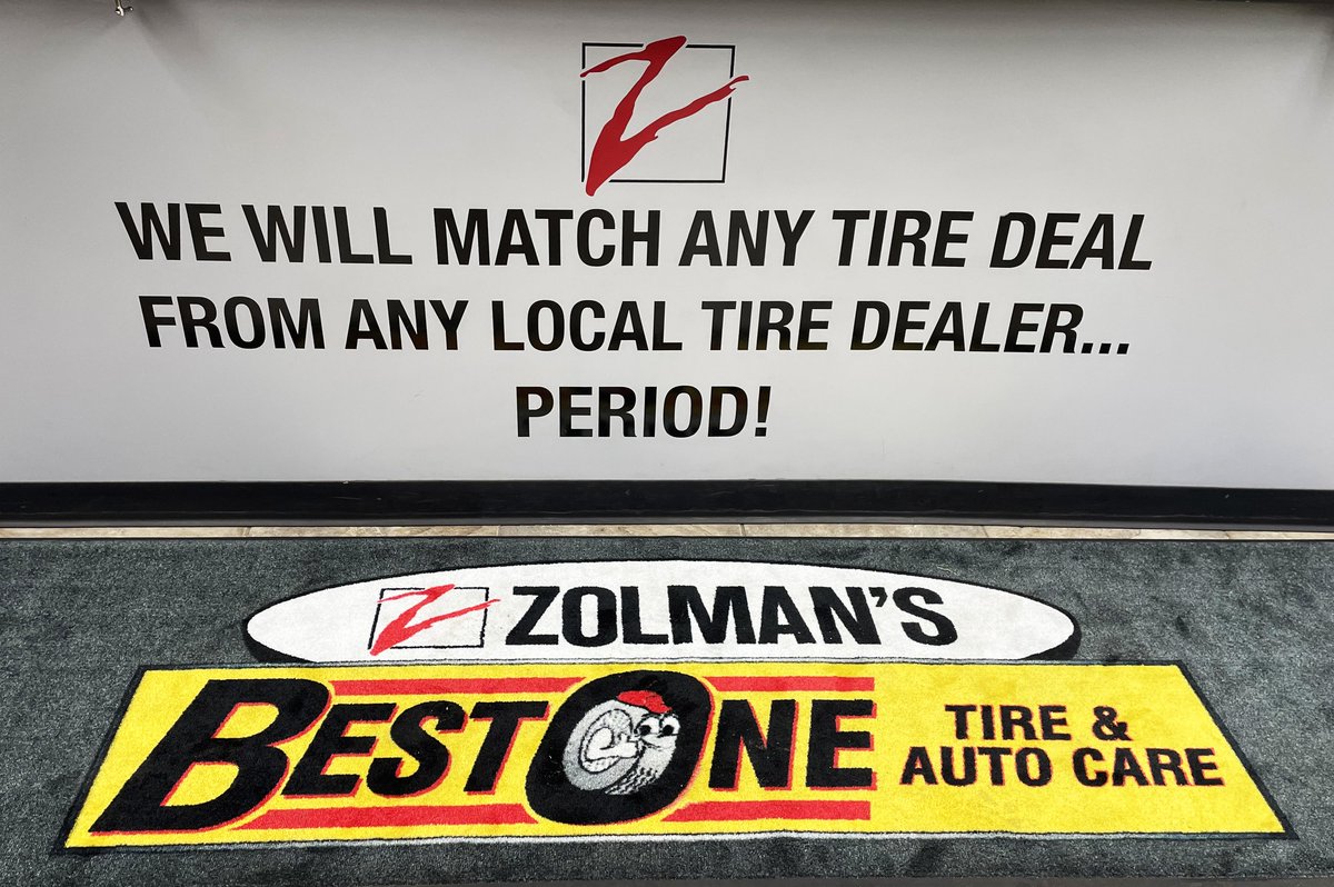 Tired of searching for the best tire deals? Look no further! WE WILL MATCH ANY TIRE DEAL FROM ANY LOCAL TIRE DEALER... PERIOD! Bring Zolman's any local competitor's tire deal and we'll match it, ensuring that you get the best value and quality service right here at Zolman's!