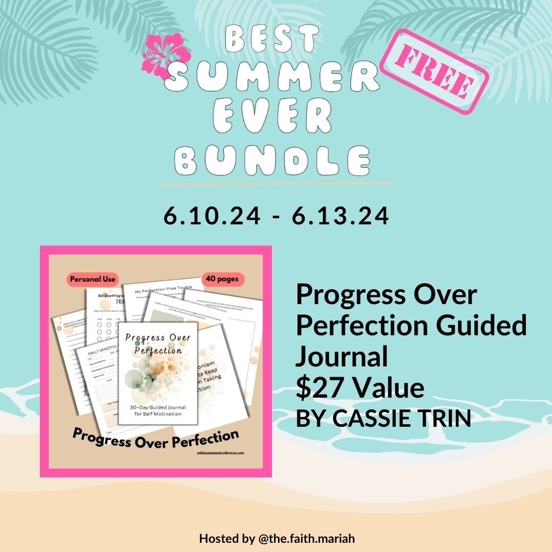 cassiectrin's tweet image. Check out the Best Summer Ever Bundle, where you can grab my Progress Over Perfection Journal, a great way to start working towards that goal without the perfection overload!. Available only until June 13.
 buff.ly/3XkWxQT