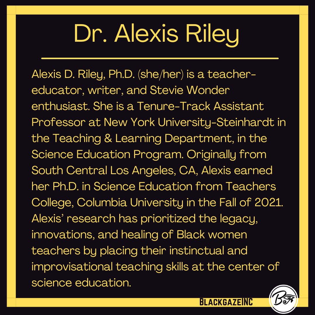Black Gaze Fam, our squad for the Centering Blackness in Teacher Education through the use of African American Digital Archives Institute is so 🔥.  Just know we ain’t playin’! Meet the amazing Dr. Alexis Riley! Show her some love! @bigdocenergy23