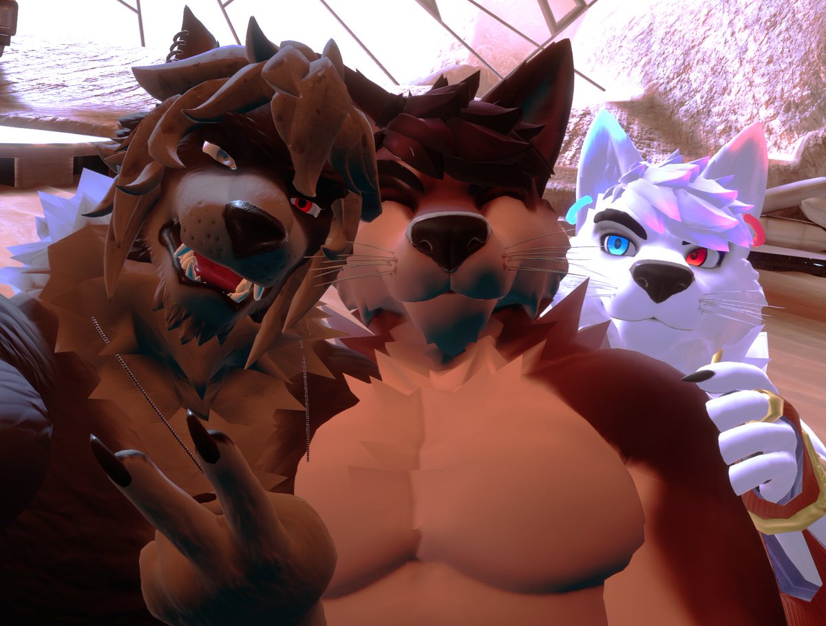 Alex_Valdrift's tweet photo. - Mr @ConfusedKnight1 and @ZaloxVR being with too many accessories... My poor pc 
- I swear @Yukikami_Kris and @Reval_Dev are so fucking amazing.
- I usually don't see a lot @AtlasShape but every time is quality time.
- @RhythmsHusky the wolfmans are multiplying
Join the cult https://t.co/caaRcbKTUy