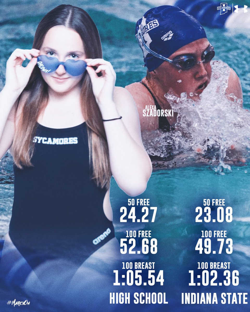 A school record holder and top-two times all-time in three different events for Indiana State, <a href="/aszadorski900/">alexa🌺</a> continues to get better every year with the program!

#MarchOn | #SheFast