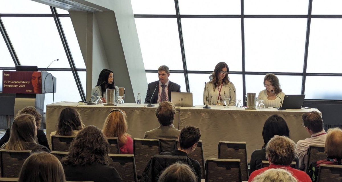 the_iapp's tweet photo. Melanie Selvadurai (@PwC) moderates “One Program to Govern Them All? Managing Health Privacy Across the Federation” with Abigail Carter-Langford(Canada Health Infoway), Camille Lalonde (@TELUSHealth) and Pamela Snively (@TELUS) at #CPS24 https://t.co/j8TEfOgZ8v