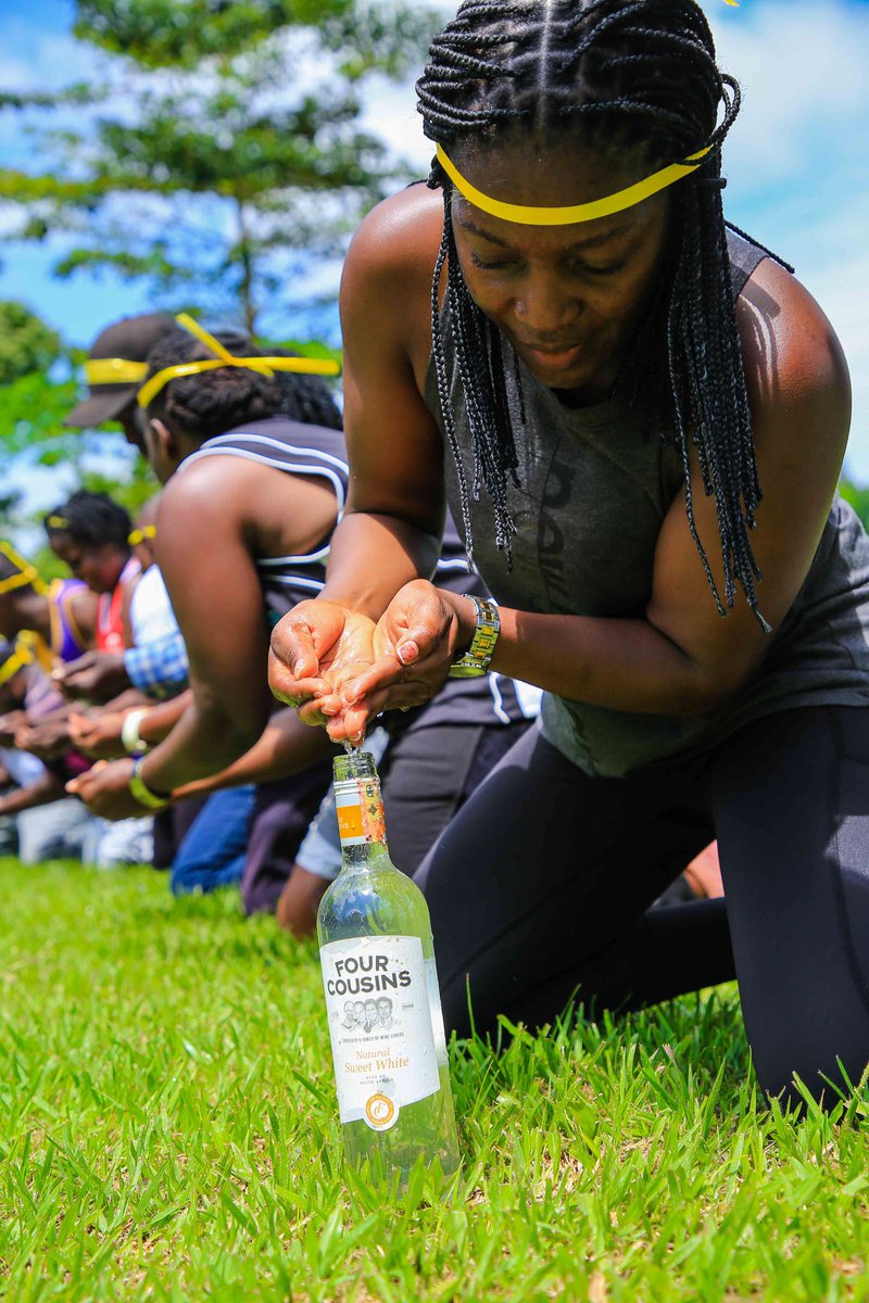 NamuChristine's tweet image. Bottle filling: Focus, ignore your enemy &amp;amp; fill that bottle😉 still super steady! The wind are actual thrills! Felt like the Olympics 🙈😅🏅Thanks @ASOU_Official for the 
#ASOUfunday