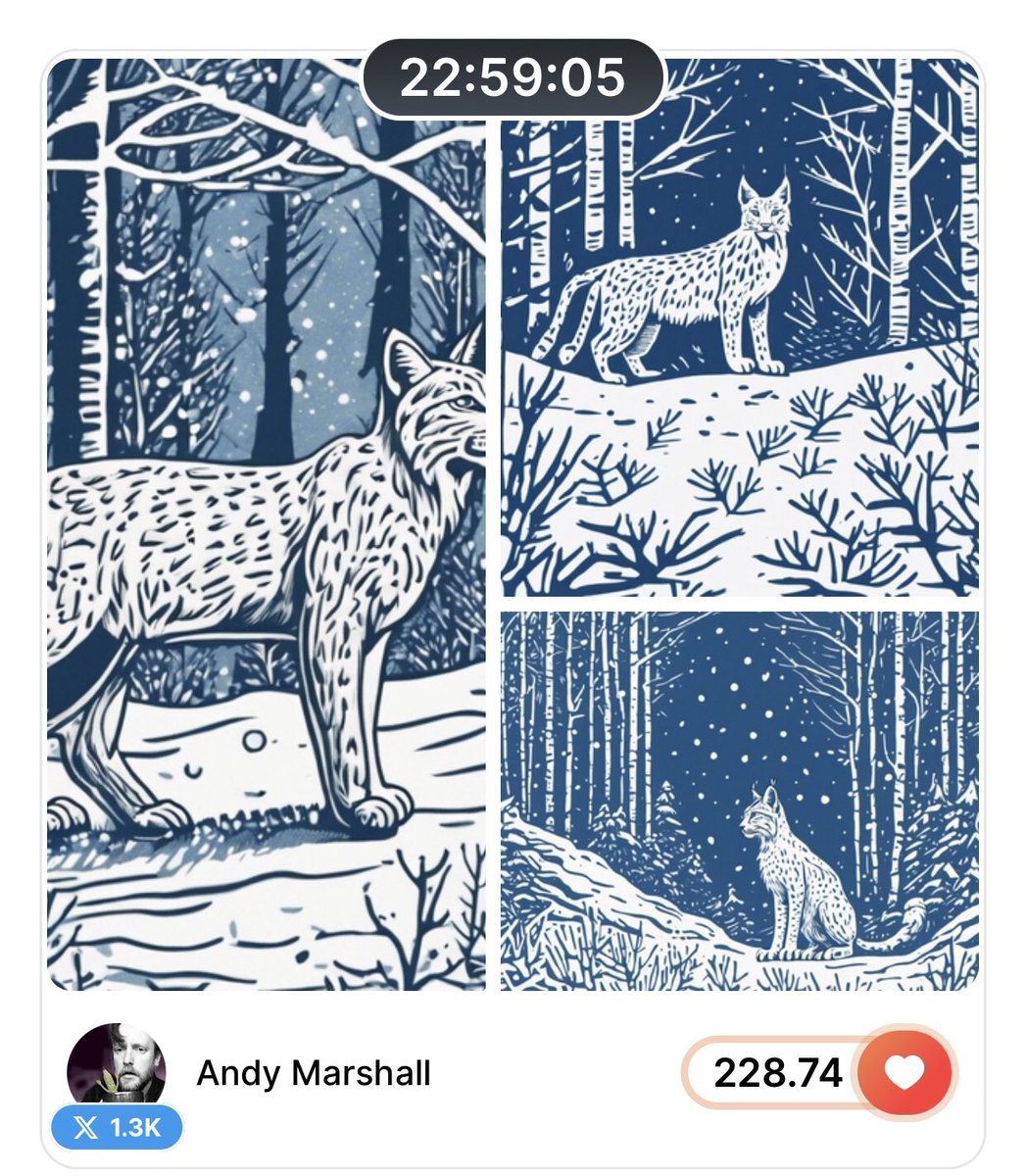 AndyCMarshall's tweet photo. @RevelXyz I’ve been experimenting with a Lynx in the snow https://t.co/AMq2seWNs7