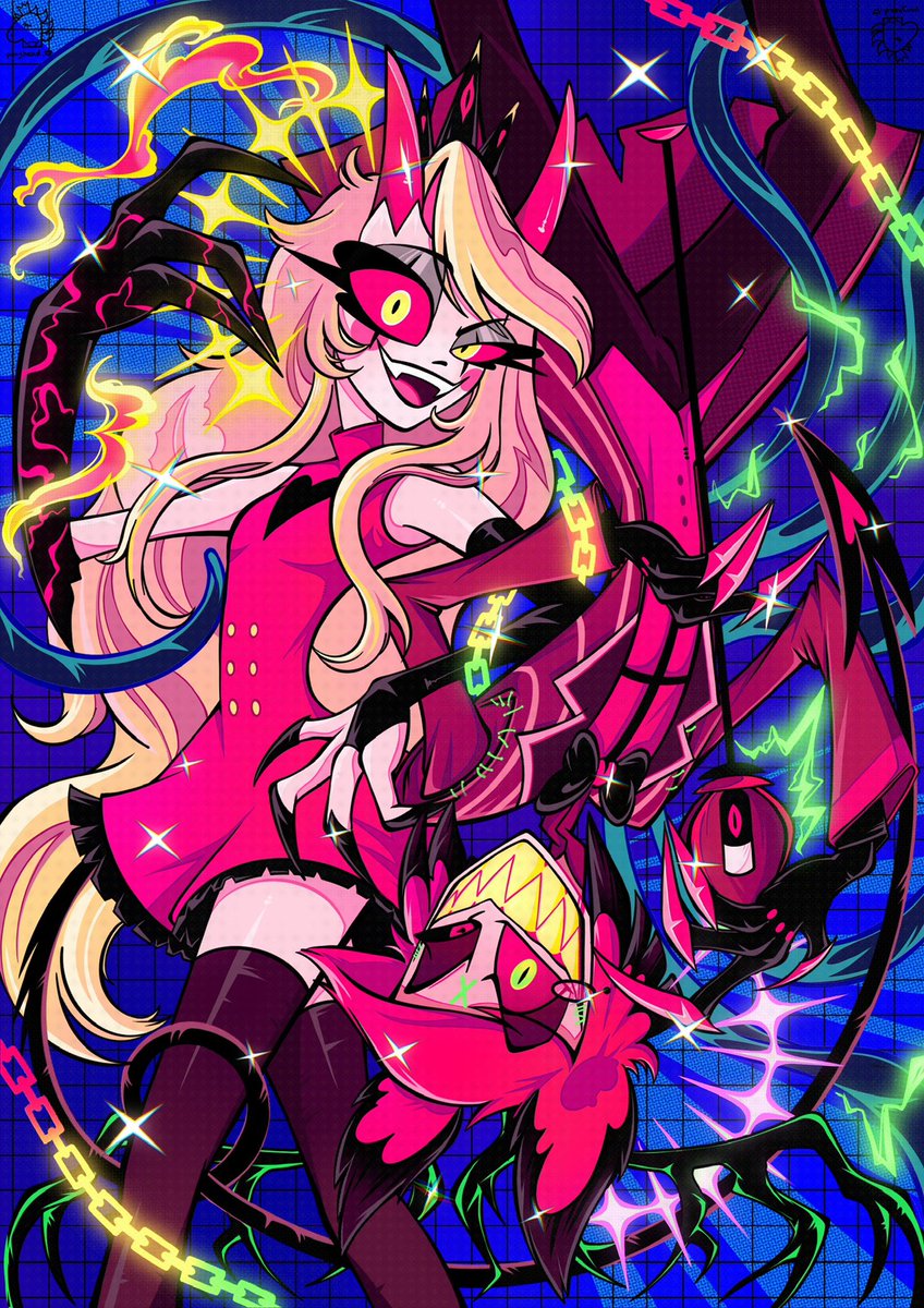 __ponyhead__'s tweet photo. While I'm working, I'm sharing with you a speedpaint of art with Alastor and Charlie, which many people liked.💖✨
#HazbinHotel #HazbinHotelFanart #HazbinHotelAlastor #HazbinHotelCharlie #charlastor #Radiobelle #Alastor #CharlieMorningstar https://t.co/lk7cIepxEf