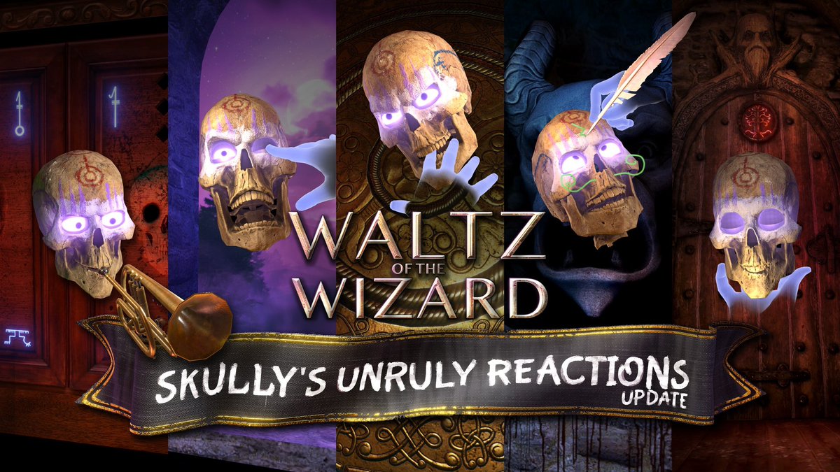 Announcing the release of Skully’s Unruly Reactions 💀 A big update to Waltz of the Wizard that makes Skully a lot more interactive (+400 new voicelines!)

Live now on Quest and Steam — soon on PS5! More details here 🪄 aldindynamics.medium.com/skullys-unruly…