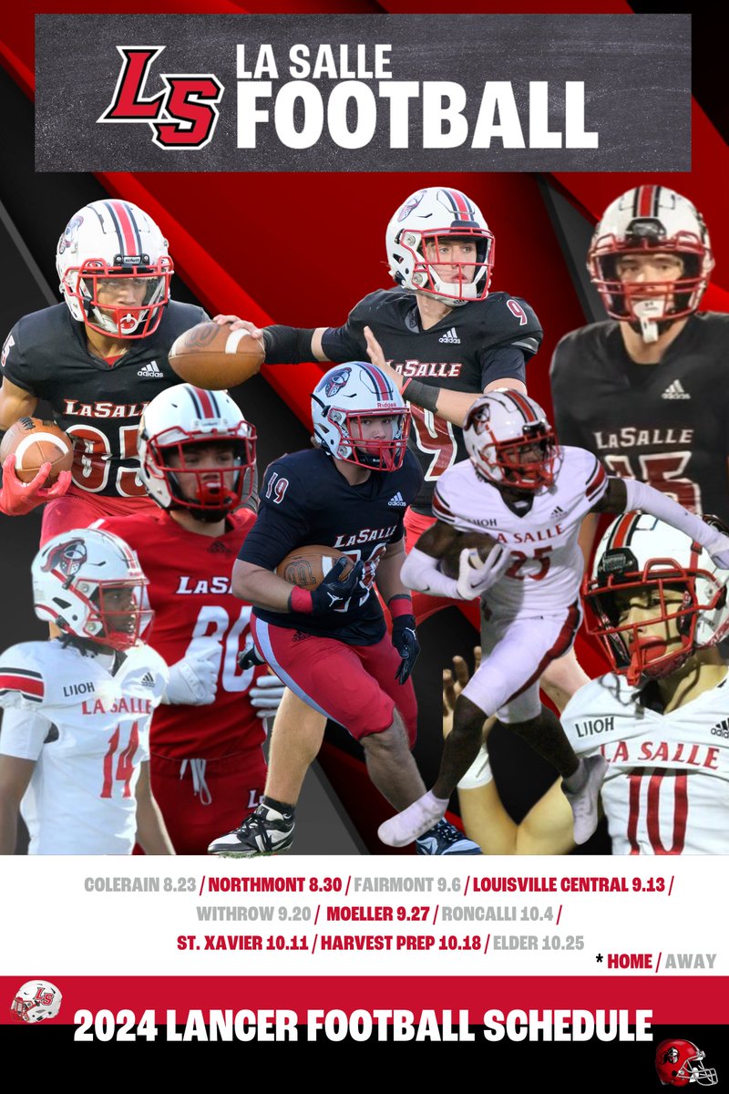 LS_LancerATH's tweet photo. The 2024 Football Schedule is Out Now!! Take a look at who we got!!
@LS_LancerFB @LaSalleAlumni @LaSallePride https://t.co/kLcuvcWL3q