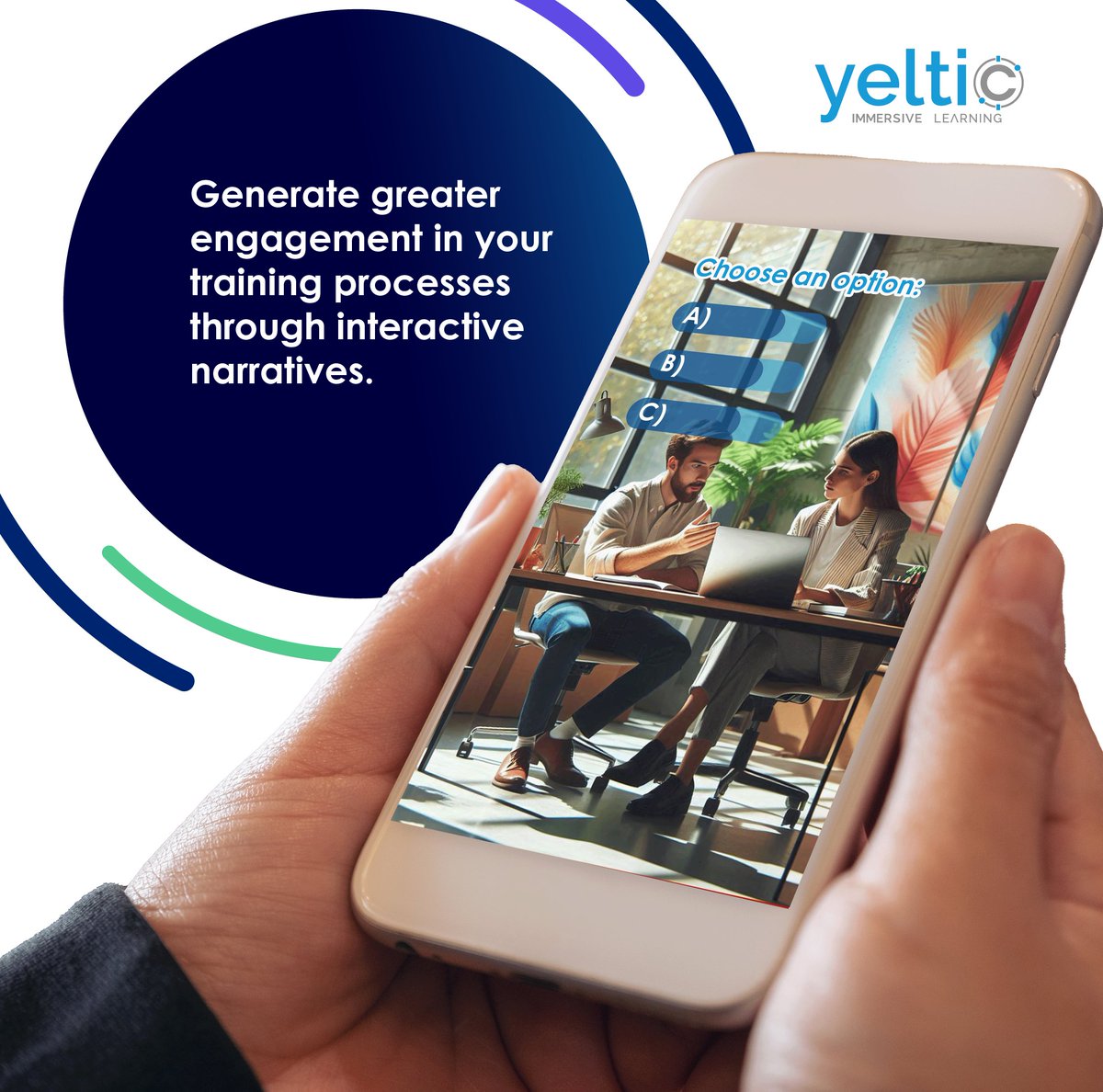 YelticVR's tweet photo. Interactive narratives capture users' attention by actively involving them in the learning process. By interacting with the content, users are more engaged, which facilitates greater information retention in training processes.

#technology #tech #innovation #coorporatetraining https://t.co/GXjighZ47A