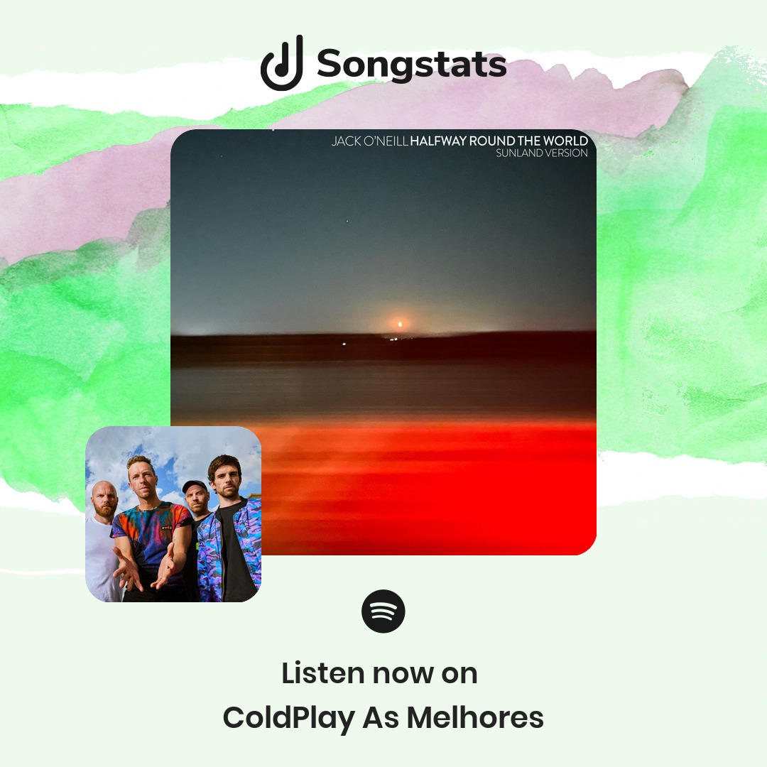 SongstatsApp's tweet photo. @thegoodrun Aww yeah!! Did you know that "Halfway Round The World - Sunland Version" got added to 'ColdPlay As Melhores' with over 181K Followers on Spotify! https://t.co/wIwYJKPFLa