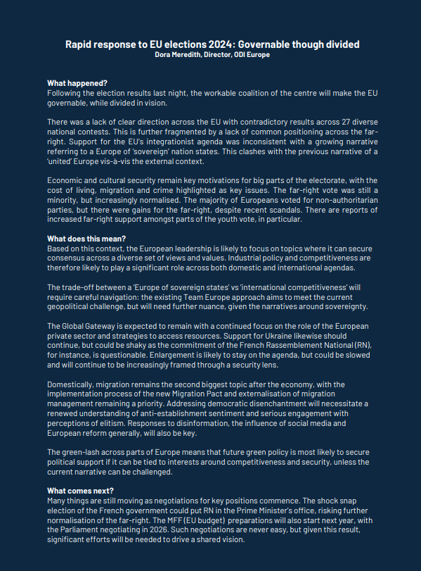 Quick thoughts on the EP 🇪🇺 election results: what happened, what does it mean and what comes next⬇️