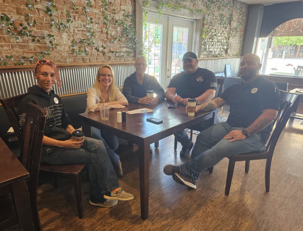 dusty4colorado's tweet image. Kick started this Monday morning in Haxtun w/ great people as we talked about policy over coffee &amp;amp; pastries. Topics included: mental health, rural resources &amp;amp; law enforcement. ☕️ Thank you Pi Kappa Cino Coffee for allowing a #CommunityRoundtable in your shop.
#DustyForColorado