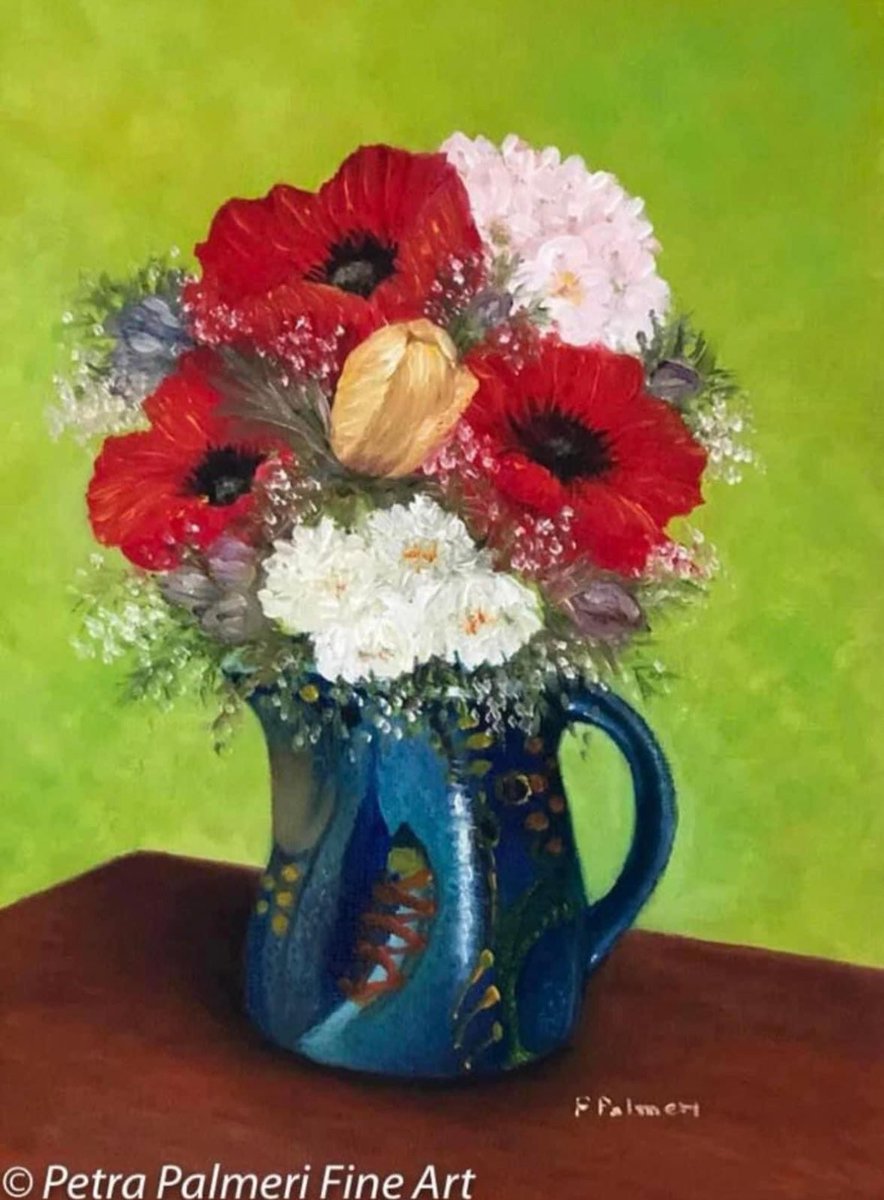 PetraPalmeri's tweet photo. ‘Wild flowers and jug’ oil on canvas
#oilpainting #flowers #jug #wildflowers #sark #art #arte #stillife #bodegon #flores #óleo #oleosobrelienzo #jarrones #jarro #contemporaryart #artecontemporanea #petrapalmeriart #guernsey #guernseyartist https://t.co/GqX1UMmlyc