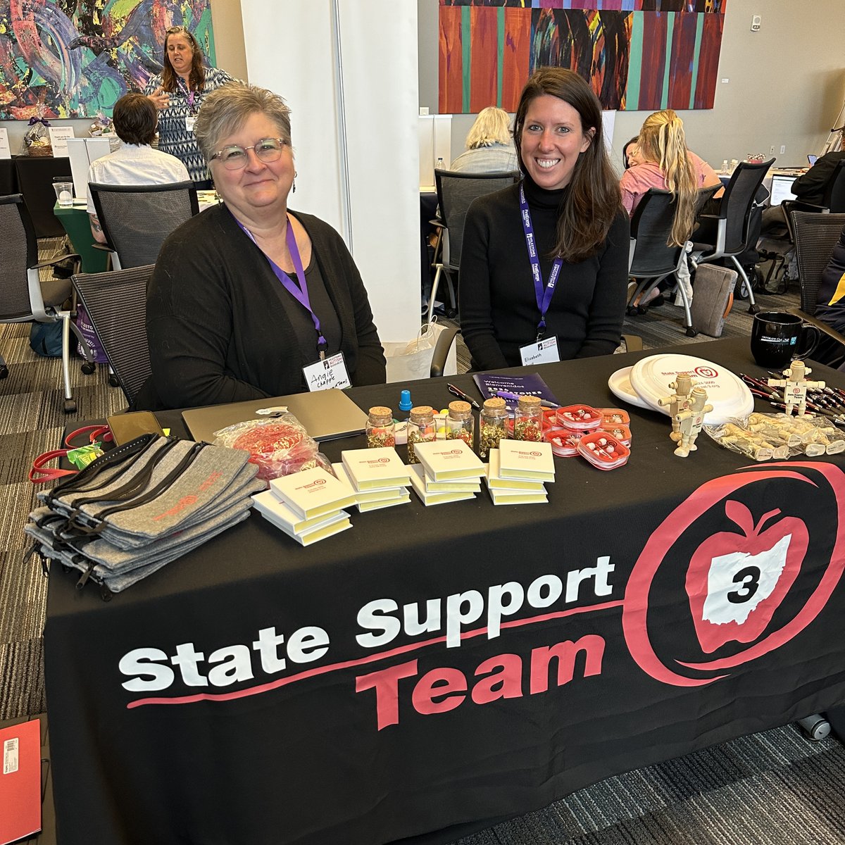 Are you at the Milestones National Autism Conference? Stop in and see Angie and Elizabeth in the Expo Hall! <a href="/milestonesorg/">Milestones Autism Resources</a> #sst3