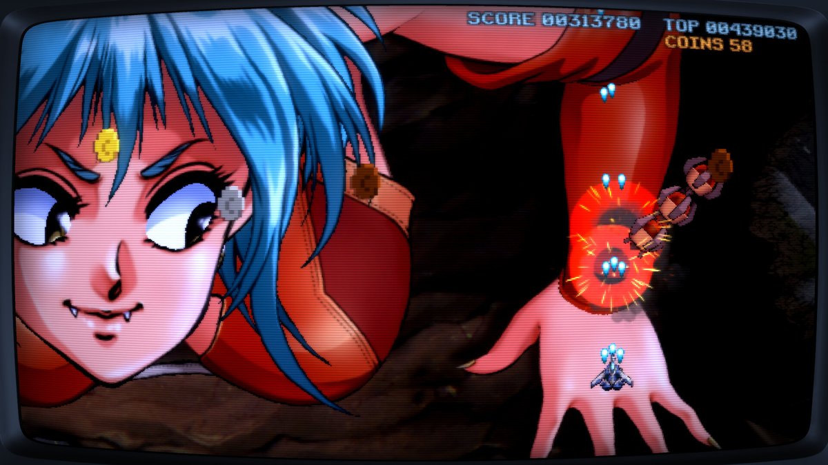 CAPTAIN FIREHAWK AND THE LASER LOVE SITUATION: An over the top bullet hell shmup with gigantic anime babes! (18+) store.steampowered.com/app/2054690/Ca…