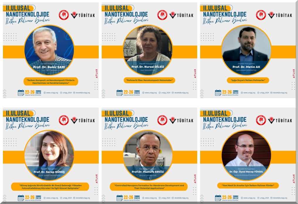 reyuksel's tweet photo. 22-26 Temmuz 2024 tarihleri arasında gerçekleştirilecek 2. Ulusal Nanoteknolojide İletken Polimer Günleri (#UNIPG2024) için özet gönderim tarihi 7 Temmuz'a kadar uzatıldı.  
İletken polimerler ve uygulamalarına ilgi duyan tüm araştırmacıları bu büyük kongreye bekleriz. https://t.co/GBCnI7dFSI