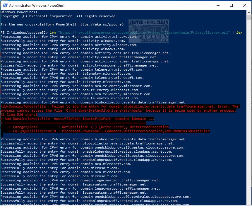 majorgeeks's tweet photo. New! Privacy Blocker is a custom-built #PowerShell script that aims to boost your privacy and #security by effectively blocking #telemetry data and specific #IP addresses.
https://t.co/2exSxj3s9t #opensource #WindowsTweaks https://t.co/nFWU3eZVH5