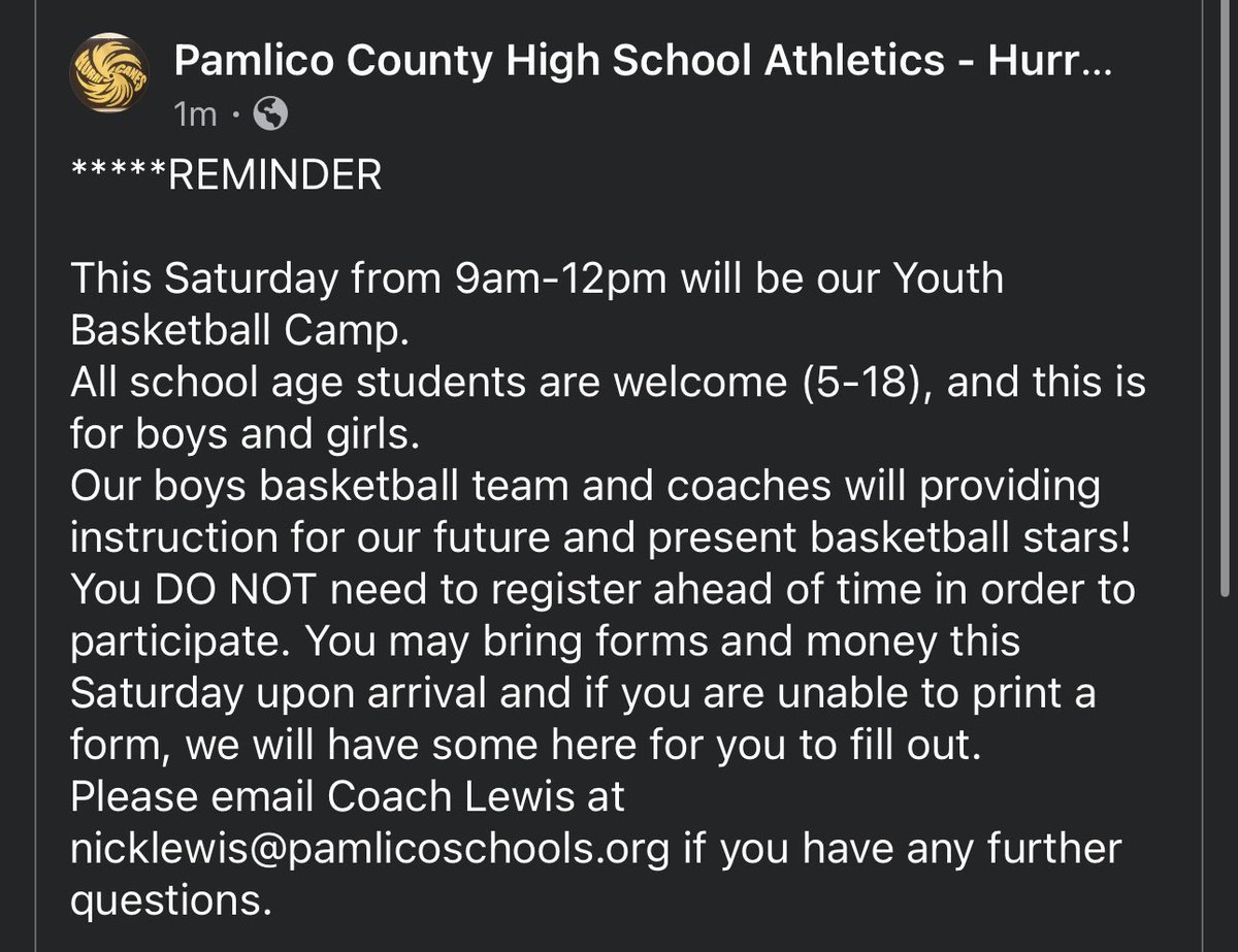 Pamlico Basketball (@pccaneshoops) on Twitter photo 