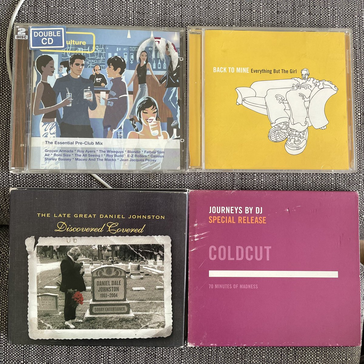 EveryRecord's tweet image. I still don’t like CDs. The jewell cases, the fact that my CD players always break and skip, the tiny booklet etc, but when the local charity shop has compilations / mixes / stuff like this - three of these not on streaming services - for 50p a pop it’s hard not to pick stuff up