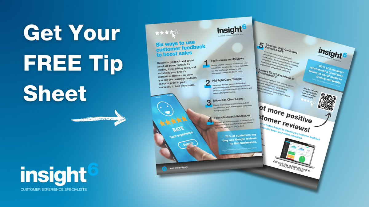 🚀 Boost sales with social proof! Download our free tip sheet to discover six ways to use #CustomerFeedback in your #marketing.🔗 bit.ly/4c3kG2o.