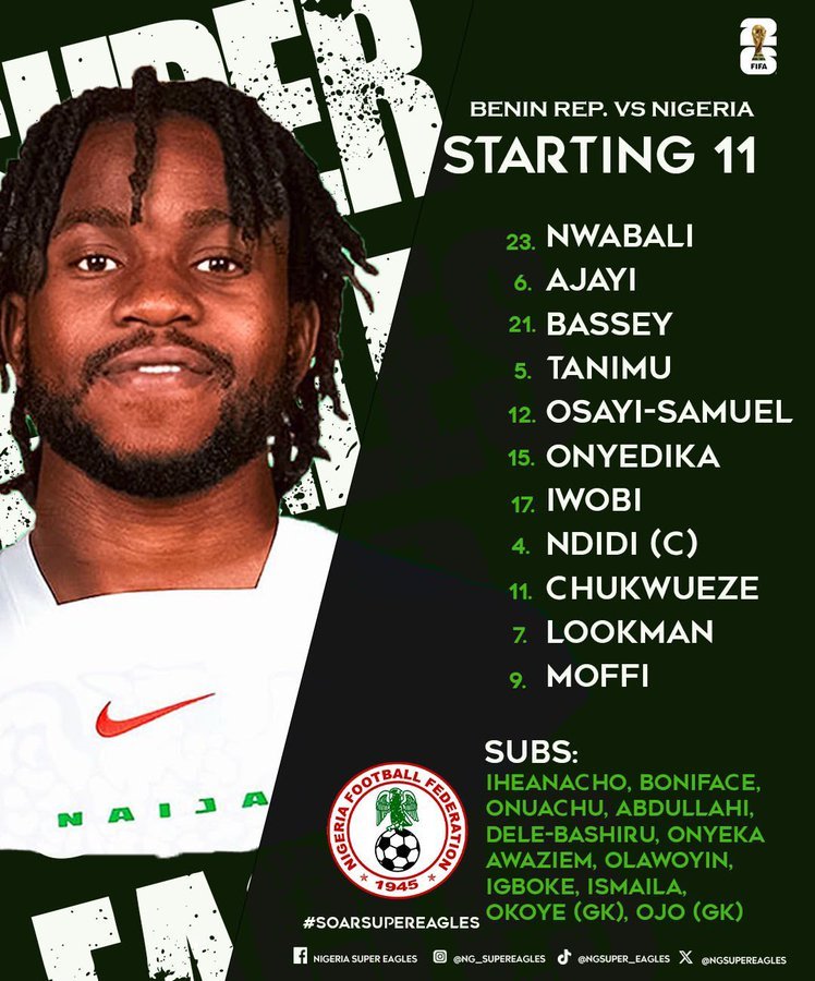 NyeroGee's tweet photo. Victor boniface still on the bench
Finidi waiting dey sup? https://t.co/gx4lKKu8rn