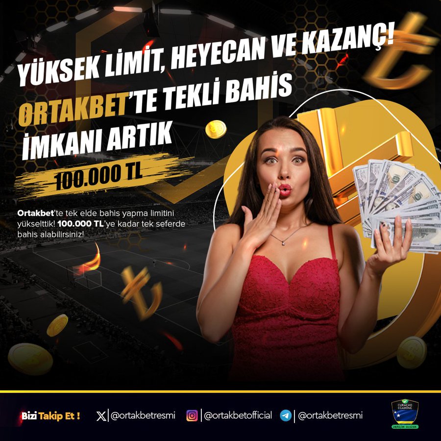 BetPlatformu's tweet photo. 💥ORTAK BET'TE NELER OLUYOR! 💥

 🔥YÜKSEK LİMİT

☠️HEYECAN 

💰 KAZANÇ

🪙Tekli Bahis İmkanı Artık  100.000 TL

👑Ortağınla  kazanan sen ol  

📱 https://t.co/b64qdaxxD2

#ortakbetgiriş #ortakbetgirişadresi https://t.co/8KkvuOVhUE