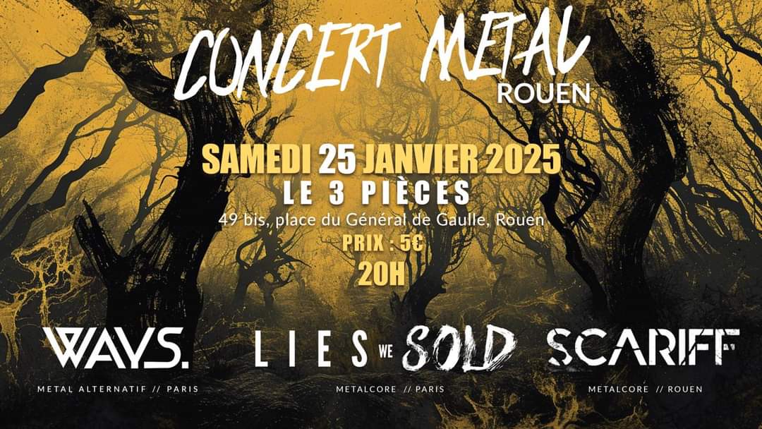 OfficialScariff's tweet photo. Indépendamment de notre volonté, notre concert de ce week-end au 3 Pièces avec Ways et Lies We Sold est reporté à l'année pro ! Ca se passera le samedi 25 janvier 2025 ! 🤘

D'autres concerts sont prévus pour la fin de l'année, mais d'ici là, nous aurons de quoi faire .. 🎤 🔴 https://t.co/gN2Z0aPOFa