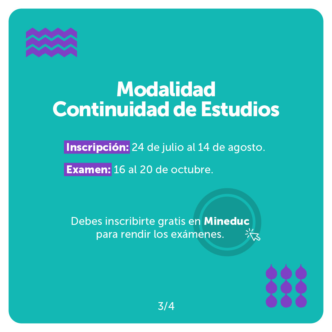 SENCECoquimbo's tweet photo. 🔴#Gradúate 🎓 | Conoce las fechas de inscripción y rendición de exámenes  libres para completar tu educación media 👩🏻‍🎓🧑🏻‍🎓,  en dos modalidades: 
🔹 Fines laborales
🔹Continuidad de estudios 
Para más información, visítanos en https://t.co/sQB2A0zmbR https://t.co/v5ZQ84xaLj