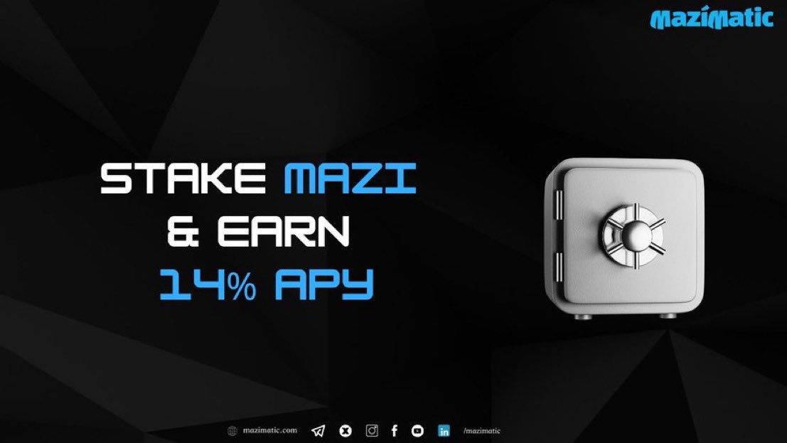 PSKxCrypto's tweet photo. Donโt forget you can stake your $MAZI tokens on the #MaziMatic dashboard and earn a very nice 14% APY! ๐ฅ
Head to https://t.co/3M6777aS7R to get started ๐
#MaziMatic #Mazi $MAZI #MaziRewardz #Mazidotgame #MaziFinance #BetBTC #epayme #Metaverse #SaitaChainCoin #SaitaChain #SaitaRealty #ETH #BNB #BTC #Bitcoin #NFT #Crypto #Forex #Binance