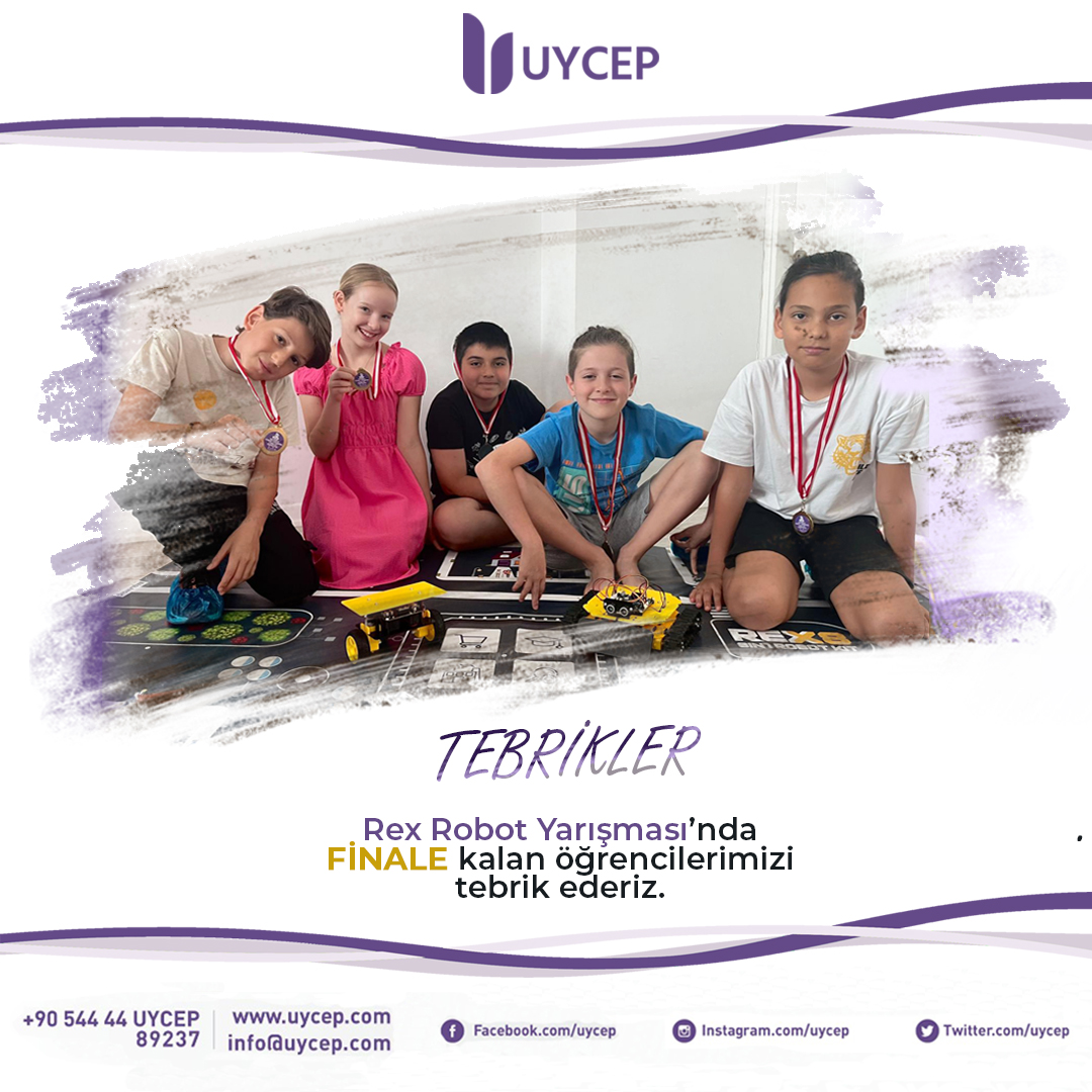 Rex Robot Yarışması'nda finale kalan öğrencilerimizi tebrik ederiz🎉

Final etabında yarışacak olan öğrencilerimize başarılar dileriz.

Web sitemize ulaşmak ve programlarımızdan haberdar olmak için 👉🏻uycep.com ziyaret edebilirsiniz.