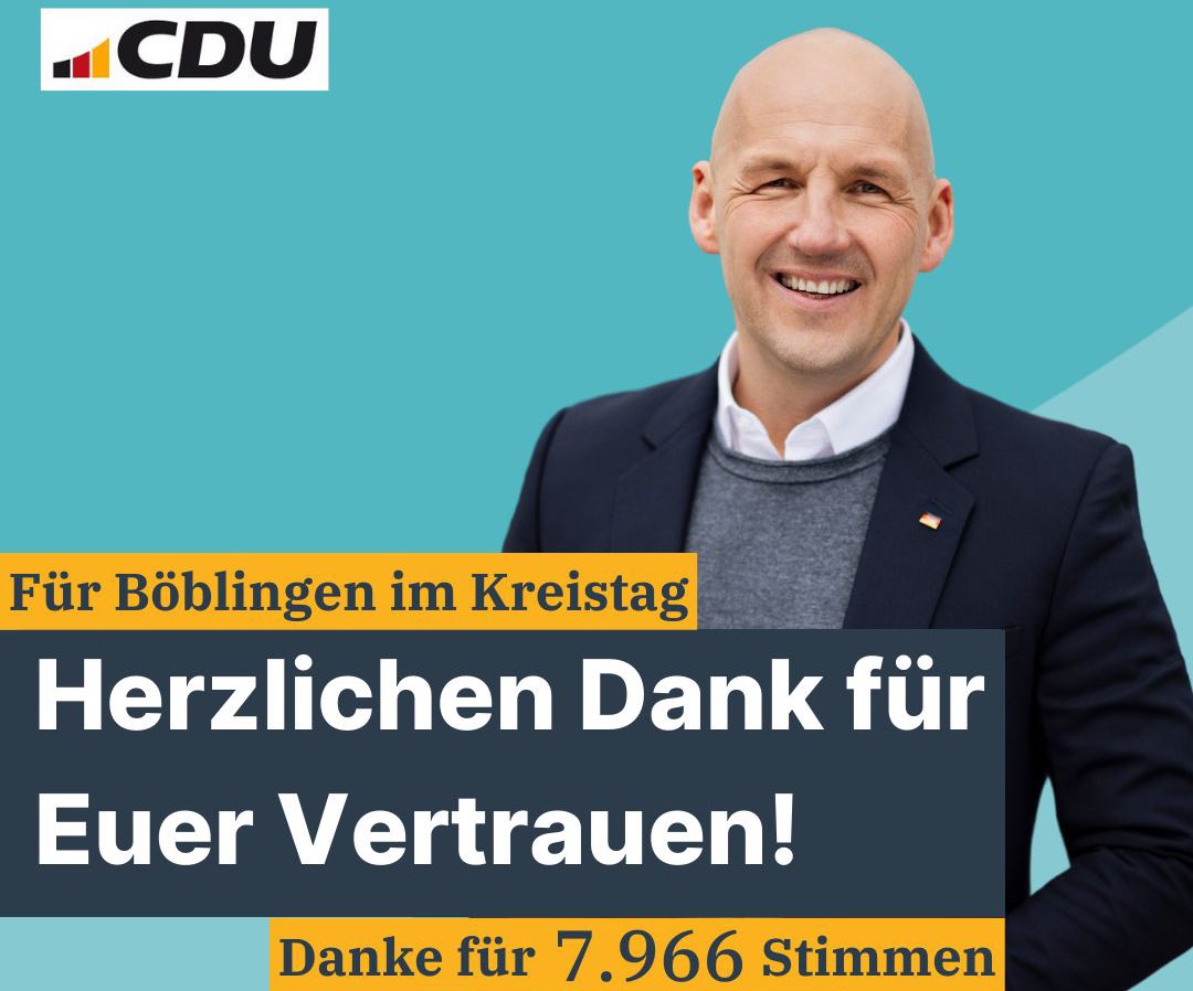 Marc Biadacz (@mbiadaczmdb) on Twitter photo Ich freue mich darauf, meine Heimat Böblingen auch die nächsten fünf Jahre im Kreistag vertreten zu dürfen. Die neue CDU-Kreistagsfraktion ist sehr gut aufgestellt und ein großartiges Team.
<a href="/CDU/">CDU Deutschlands</a> <a href="/CDU_BW/">CDU Baden-Württemberg</a> Ich freue mich darauf, meine Heimat Böblingen auch die nächsten fünf Jahre im Kreistag vertreten zu dürfen. Die neue CDU-Kreistagsfraktion ist sehr gut aufgestellt und ein großartiges Team.
<a href="/CDU/">CDU Deutschlands</a> <a href="/CDU_BW/">CDU Baden-Württemberg</a>