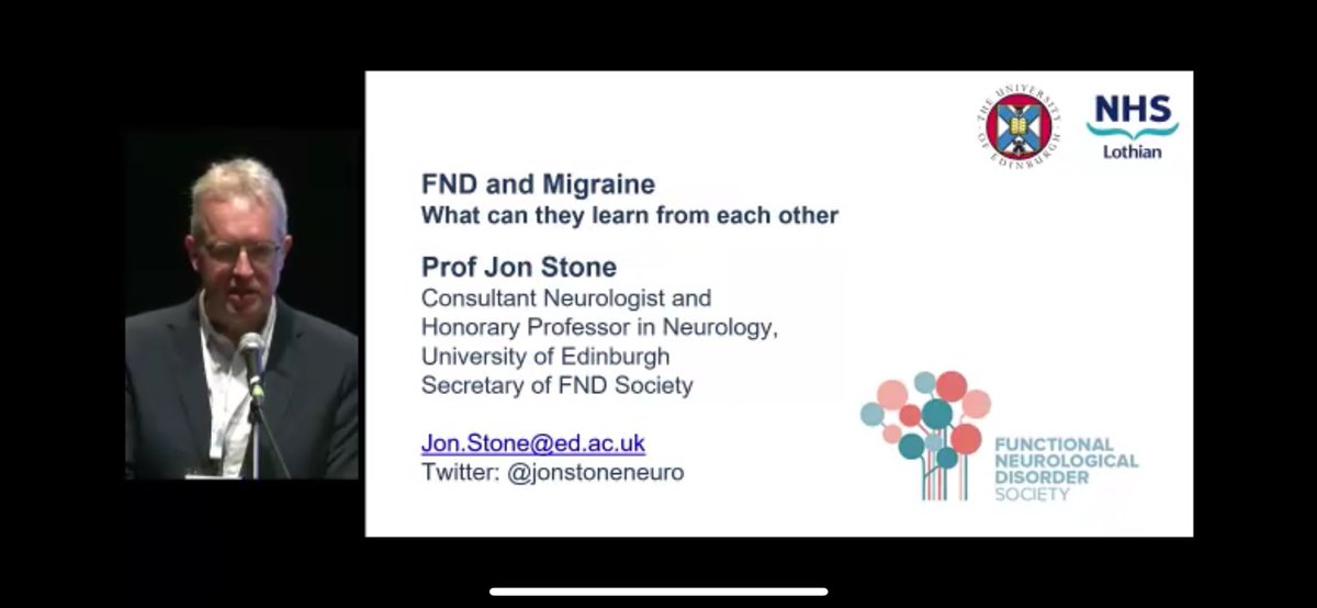 ConnectFnd's tweet photo. A brilliant presentation by @jonstoneneuro on Migraine & FND and what they can learn from each other. As two of the commonest conditions in Neurology, clearly there’s a lot - there’s also an overlap between #functionalseizures & other #functionaldisorders
So a few things: https://t.co/zh4cWdff2i